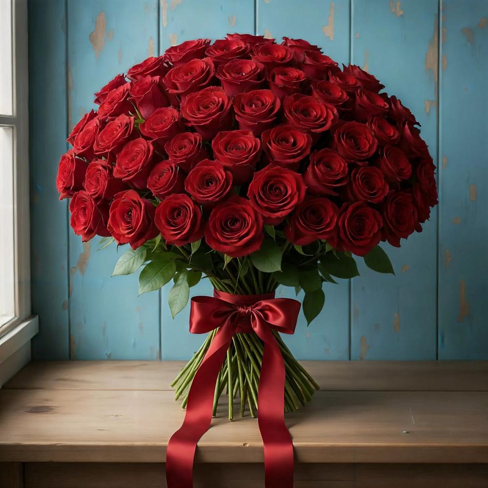 Букет Красные розы Блэк Меджик в Миассе