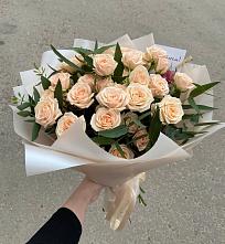 Букет Кремовые розы Латте в Миассе