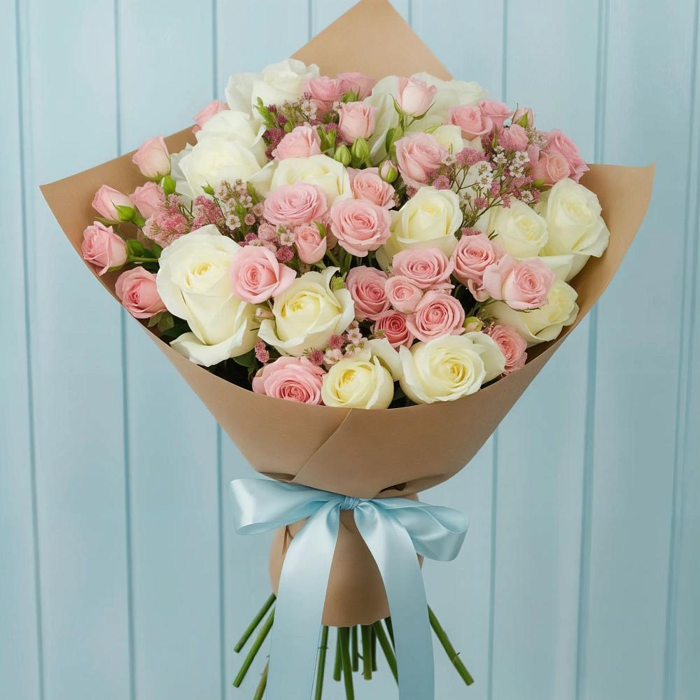 Букет цветов из: Розы в Миассе