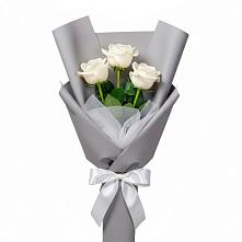 Букет 3 белые розы #REPLACE_PRED# Миассе