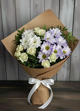 Букет цветов из:  Хризантемы и Розы в Миассе