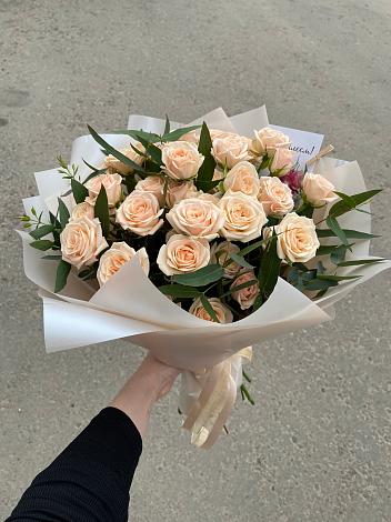 Букет Кремовые розы Латте в Миассе
