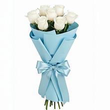 Букет 7 белых роз Проуд в Миассе