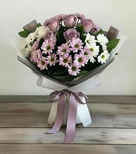 Букет цветов из:  Хризантемы и Розы в Миассе