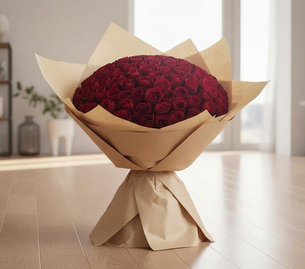 Букет 101 Красная роза в Миассе