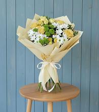 Букет цветов из:  Хризантемы и Розы #REPLACE_PRED# Миассе