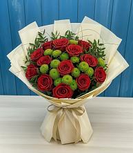 Букет цветов из:  Розы и Хризантемы в Миассе