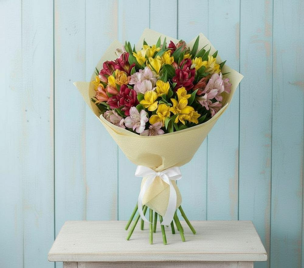 Букет цветов из: Альстромерии в Миассе