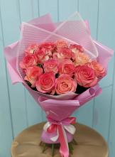 Букет 15 Розовых роз Равель #REPLACE_PRED# Миассе