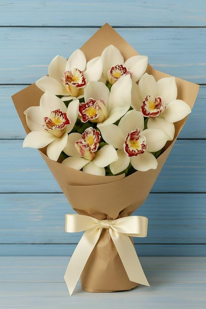 Букет цветов из: Орхидеи и Розы в Миассе