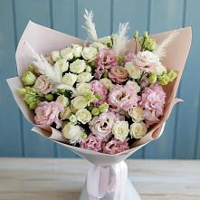 Букет цветов из:  Альстромерии и Розы в Миассе
